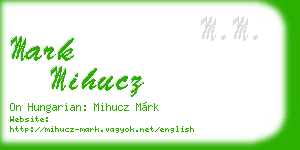 mark mihucz business card