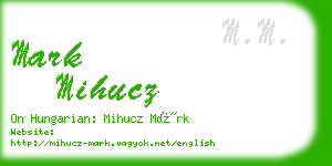 mark mihucz business card